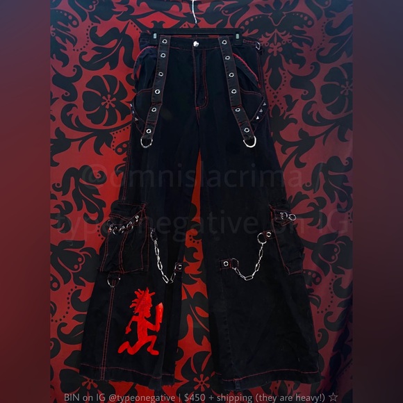 (SOLD) RARE ICP Black and Red Tripp NYC Pants - Picture 1 of 7